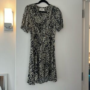 Never worn ba&sh dress - blue and off white floral